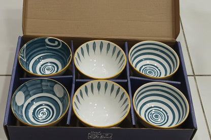 Japanese Style 6-Piece Ceramic Bowl Set - My Store