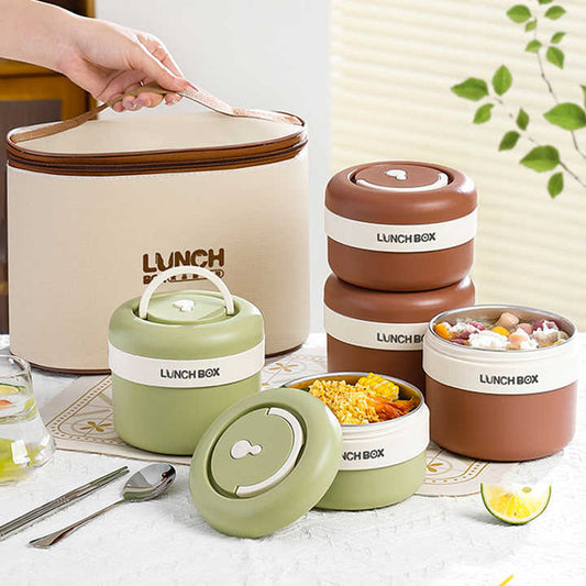 Thermal Insulated Stackable Lunch Box Set - My Store