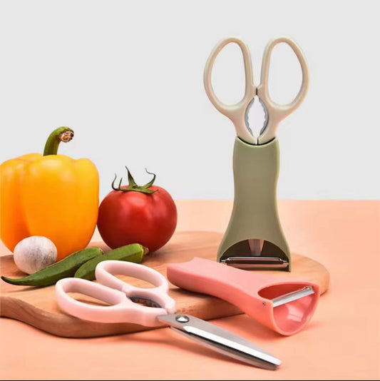 Multi-Functional 2-in-1 Kitchen Scissors & Peeler Set