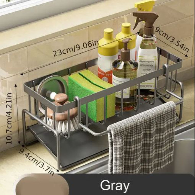 Premium Sinkside Sponge Rack & Organizer Metal - My Store