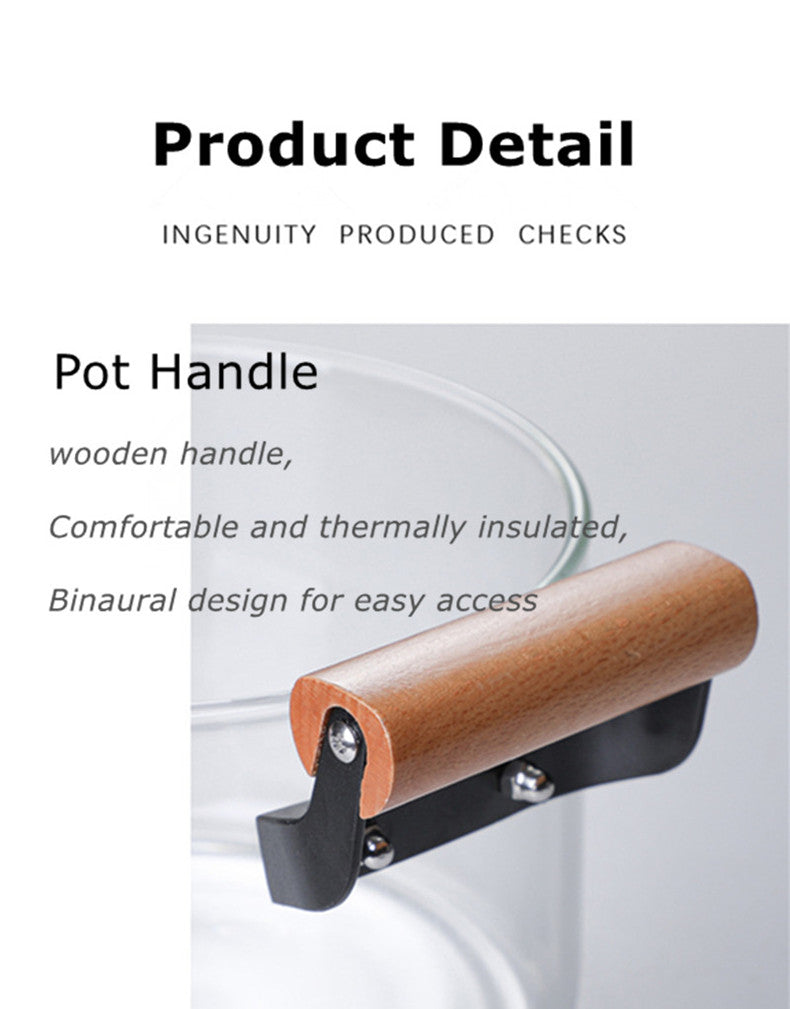 Heat Resistant Borosilicate Glass Cooking Pot - My Store