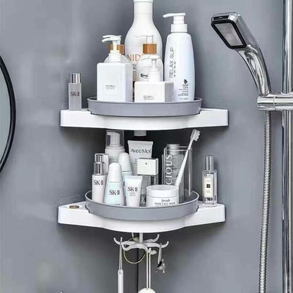 360° rotating corner shelf. Stylish space-saving