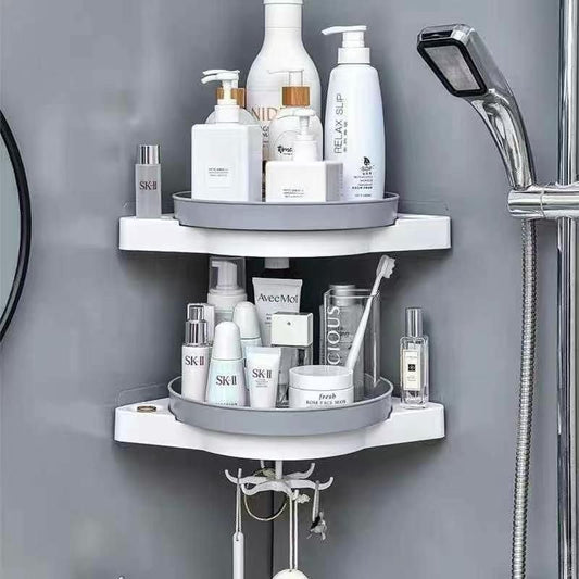 360° rotating corner shelf. Stylish space-saving