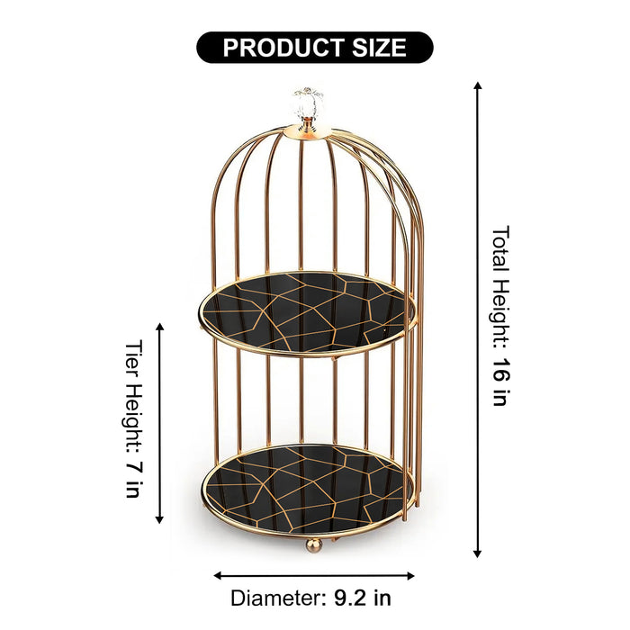 2-Tier Golden Vanity Cage - My Store