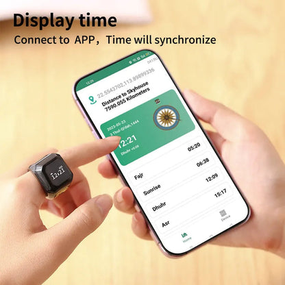 Smart Tasbeeh Ring (20mm) – Digital Zikr Counter with Prayer Reminders - My Store