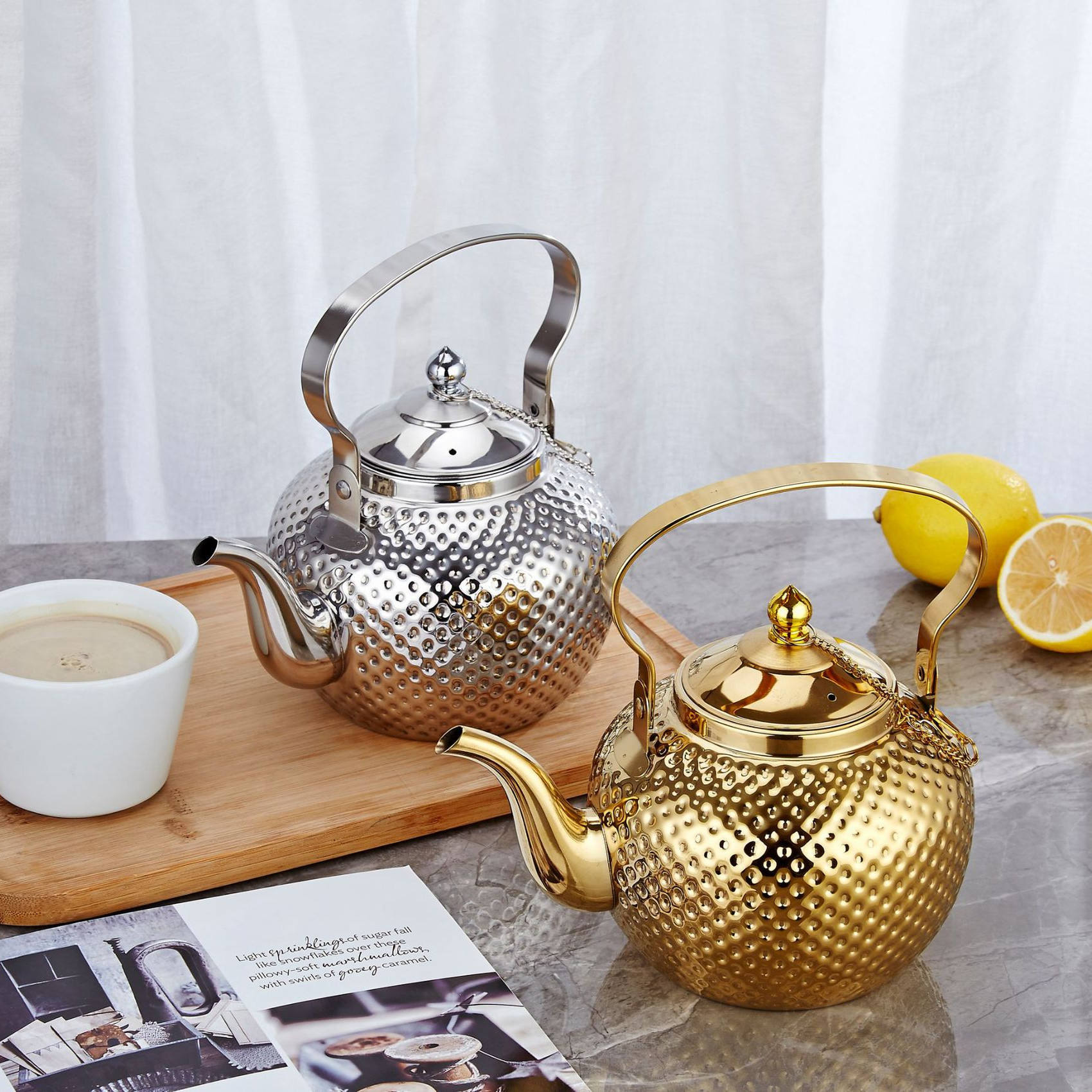 Luxury Golden Dot Stainless Steel Tea Kettle - My Store