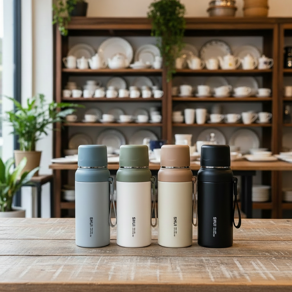 SHUI Premium Insulated Vacuum Flask – 600ml - My Store