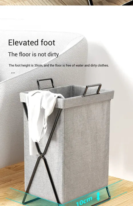 X-Frame Folding Laundry Basket & Organizer