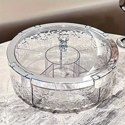 Premium Divided Acrylic Snack Box with Bear Handle - My Store