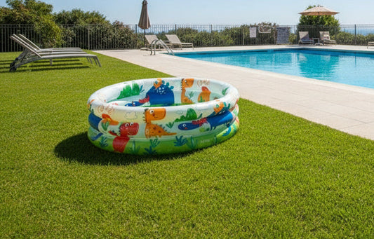 INTEX 57106 Dinosaur 3-Ring Inflatable Baby Splash Pool (24" x 8.5")