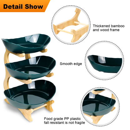 Fruit Basket with Wooden Stand