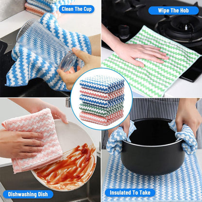 Multipurpose Microfiber Cleaning & Dish Towel Cloths – 5-Piece Value Pack - My Store