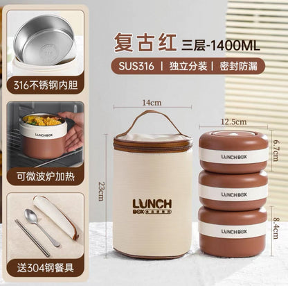Thermal Insulated Stackable Lunch Box Set - My Store