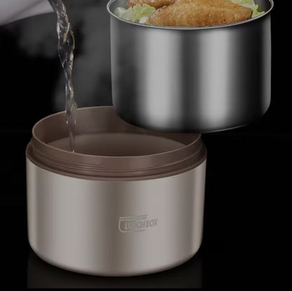 Portable Multi-Layer Insulated Lunch Box Set – Stainless Steel Food Container with Carry Bag