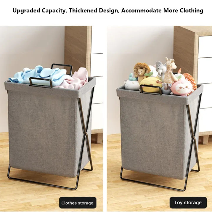 X-Frame Folding Laundry Basket & Organizer