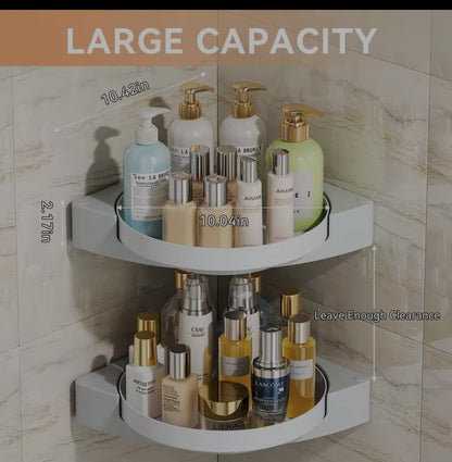 360° rotating corner shelf. Stylish space-saving