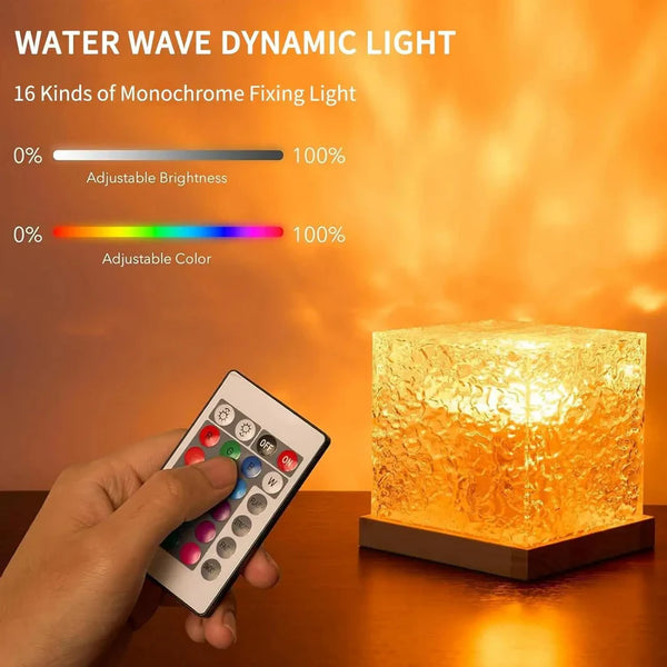 Night Light Flame Crystal Lamp