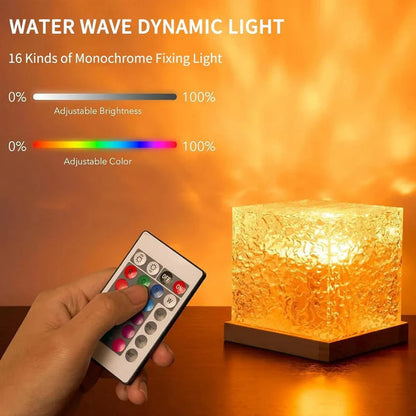 Night Light Flame Crystal Lamp