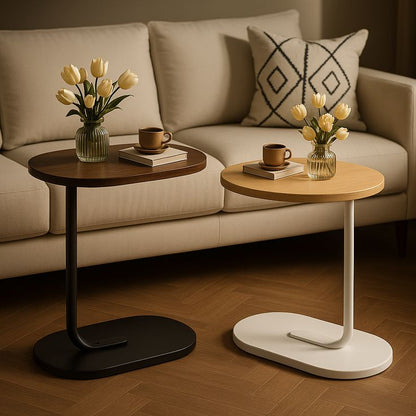 Modern C-Shaped Side Table | Space-Saving Sofa & Bedside Companion - My Store