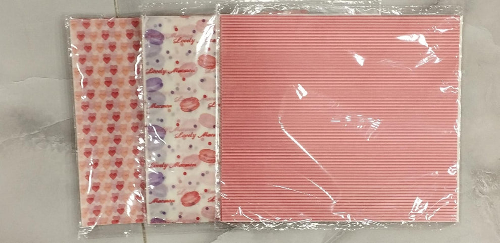 Food-Grade Decorative Wax Paper Sheets – Waterproof & Greaseproof Food Wrapping Paper (50 Sheets)
