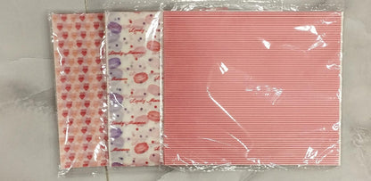 Food-Grade Decorative Wax Paper Sheets – Waterproof & Greaseproof Food Wrapping Paper (50 Sheets)
