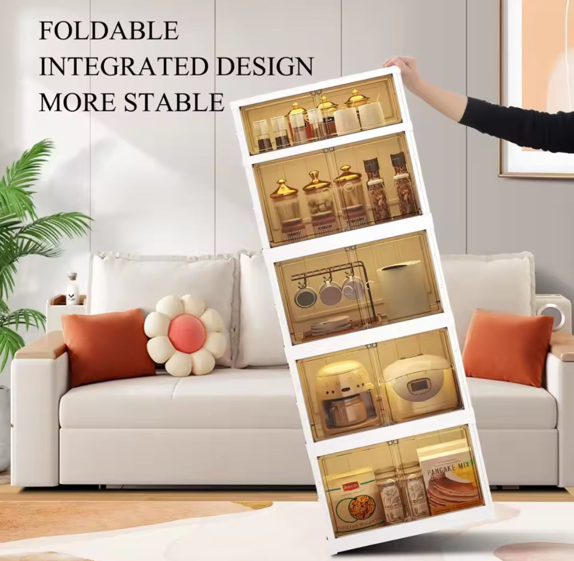 Heavy-Duty Foldable Storage Cabinet – Modular & Tool-Free Design