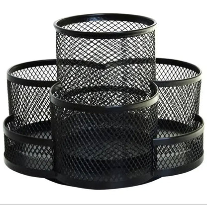 360 Degree Rotating Pen Holder, Rotating Desktop Organizer, Mesh Desk Box Pencil Case