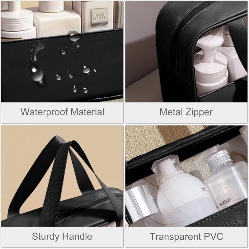 Transparent Cosmetic Travel Organizer Bag Set (3-Piece) - My Store