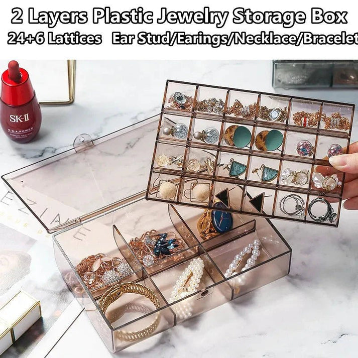 2-Layer Acrylic Jewelry Storage Box - My Store
