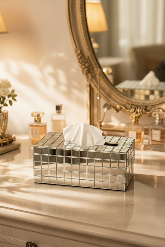 Luxury Mirror Mosaic Tissue Box Cover - My Store