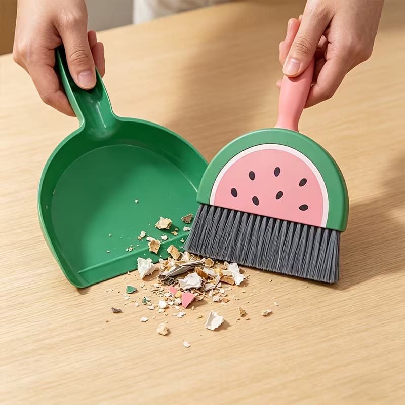 Fruit-Themed Desktop Mini Broom & Dustpan Set