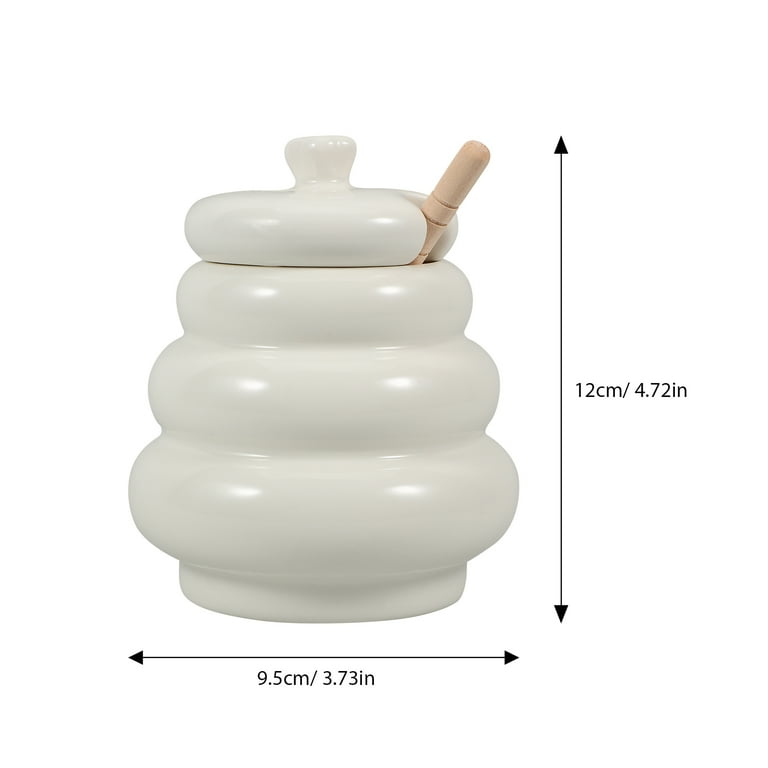 Ceramic Honey Pot with Wooden Dipper - My Store