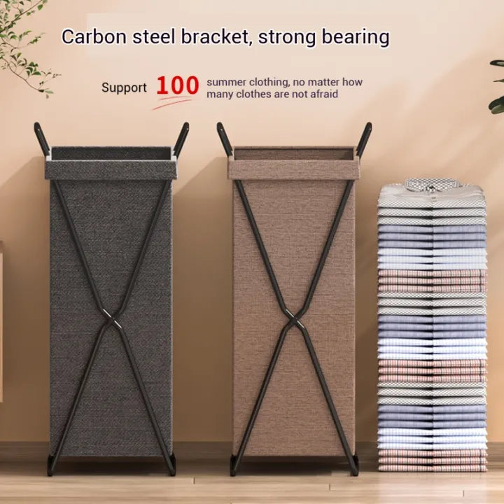 X-Frame Folding Laundry Basket & Organizer