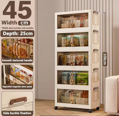 Heavy-Duty Foldable Storage Cabinet – Modular & Tool-Free Design
