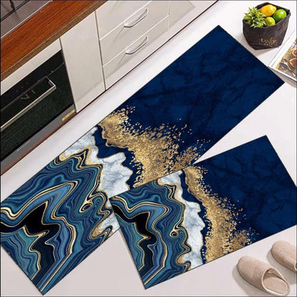 2-Piece Large Runner & Mat Set – Elegant Napa Leather Finish with Anti-Slip Base - My Store