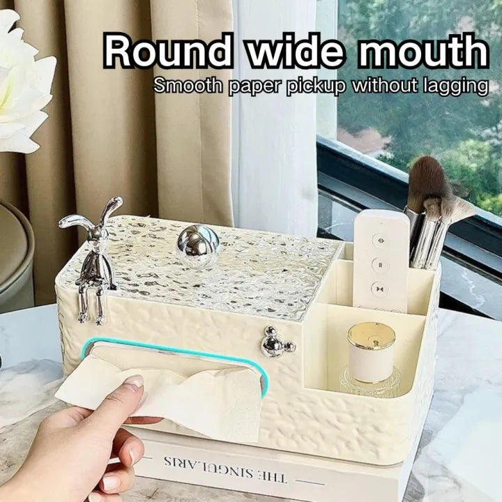 Multifunctional Decorative Tissue Box & Desktop Organizer