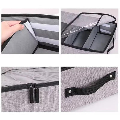 Multi-Functional Foldable Storage Organizer Box with Adjustable Dividers