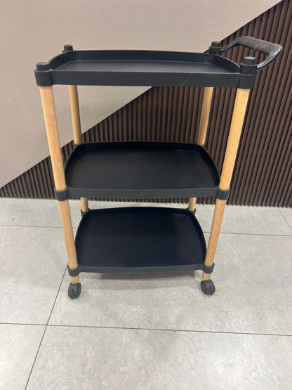 3-Tier Scandi-Style Rolling Utility Cart