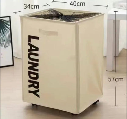 Large Capacity Laundry Basket with Wheels