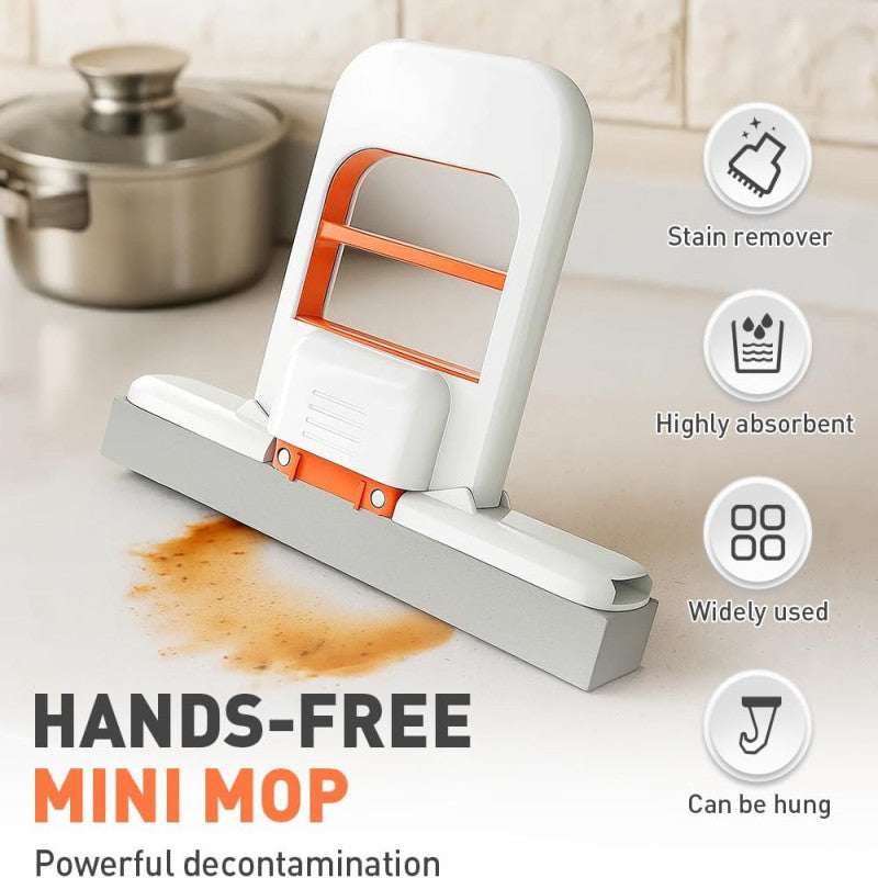 Mini Foldable Self-Squeezing Desktop Mop – Portable Cleaner - My Store