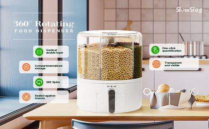 Ecoco Rotatable Cereal Container & Quantitative Rice Dispenser