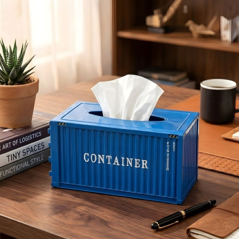 Cargo Container Design Tissue Box Organizer - My Store
