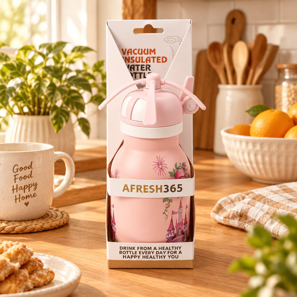 Afresh 365 Kids Vacuum Insulated SUS 316 Stainless Steel Bottle – 450ml