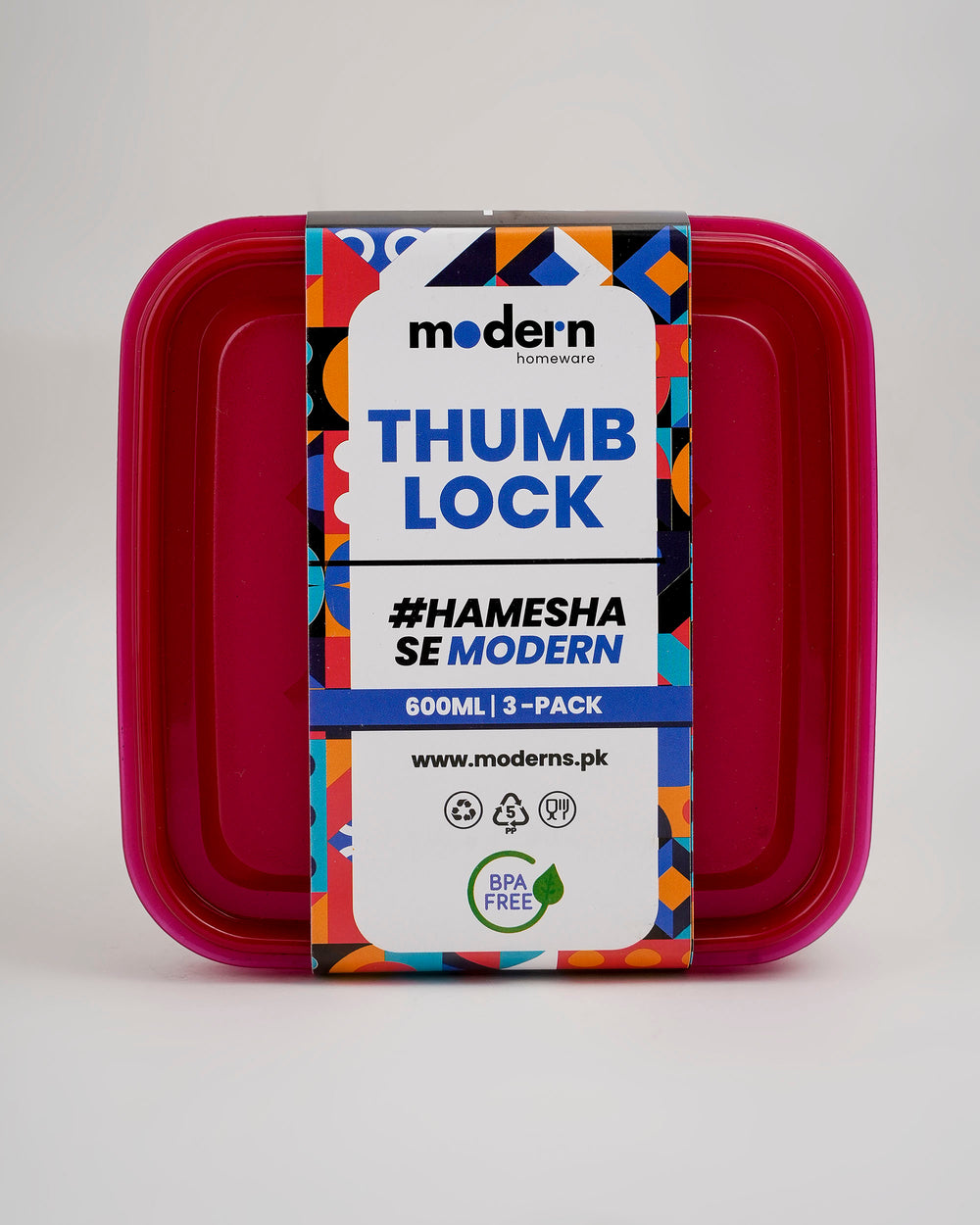 Modern Thumb Lock Container Set of 3 pcs - My Store