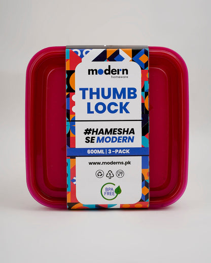 Modern Thumb Lock Container Set of 3 pcs - My Store