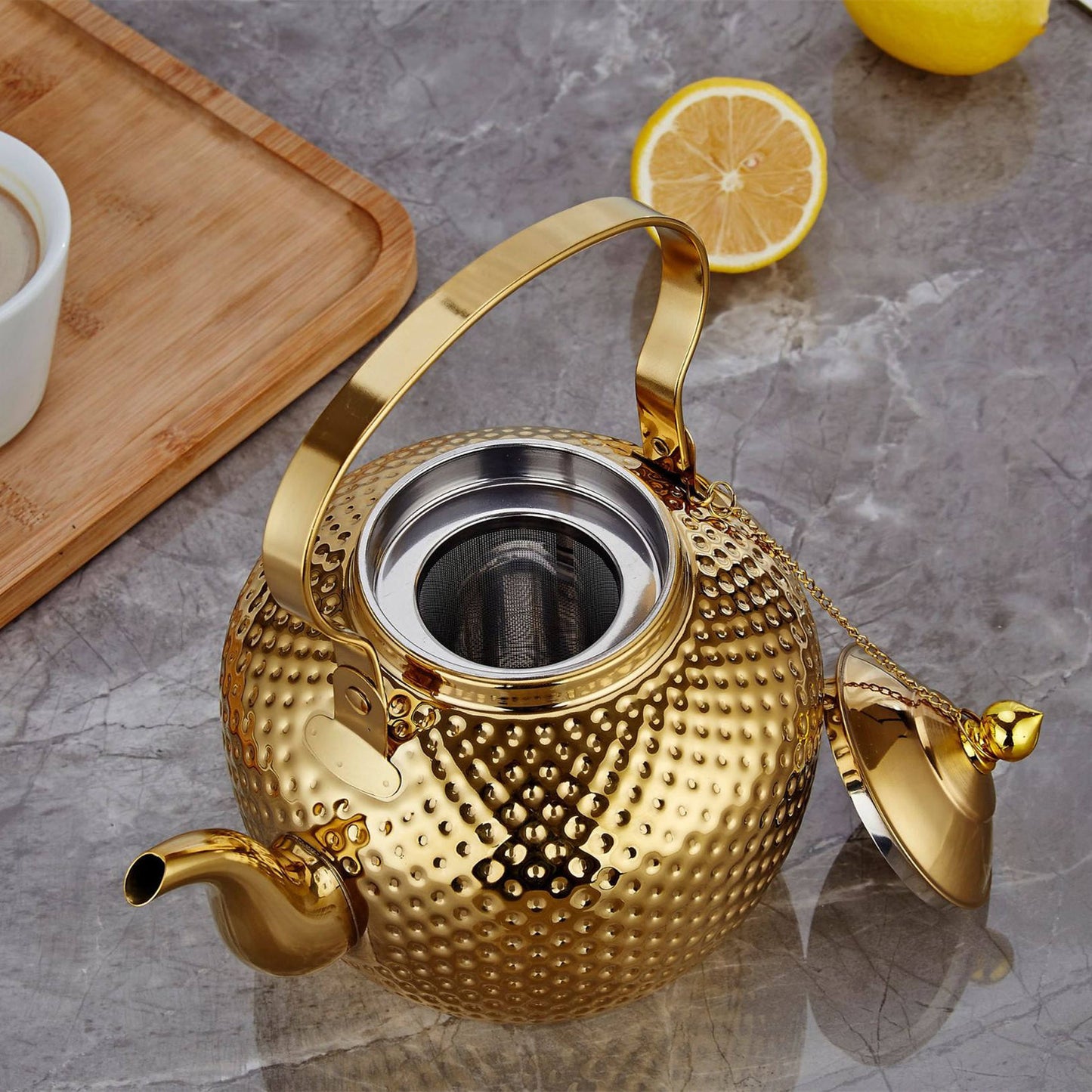 Luxury Golden Dot Stainless Steel Tea Kettle - My Store