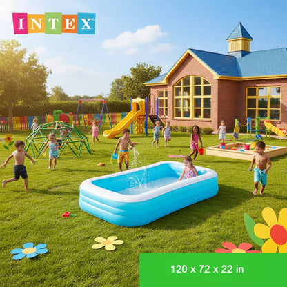 Intex Swim Center Rectangular Family Inflatable Pool (120" x 72" x 22")