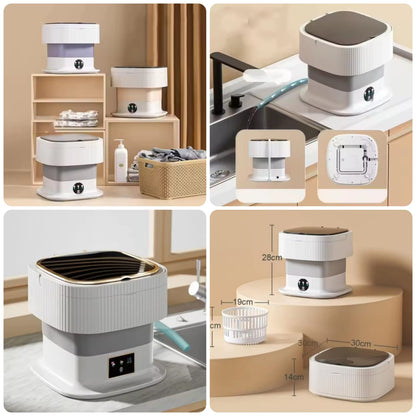 Folding Mini Washing Machine – Portable Baby & Socks Washer (11L)