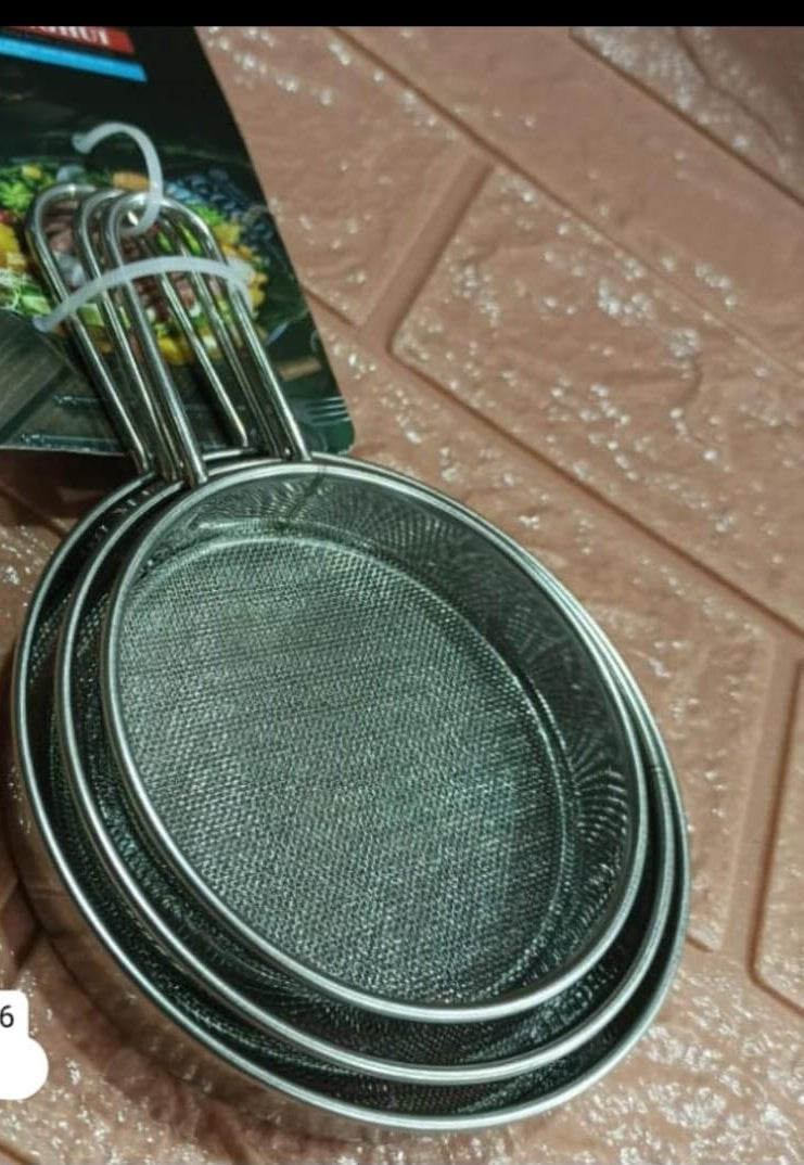 Mini Stainless Steel Flour Sieve Strainer 3 Pcs Set - My Store