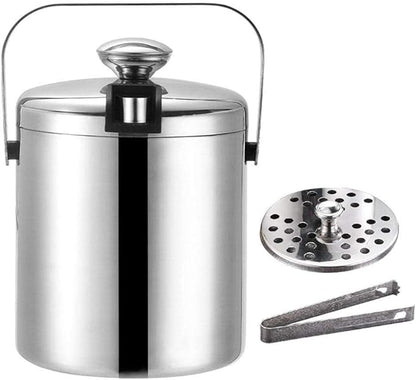 Ice Bucket with Lid and Strainer and Ice Tong - My Store